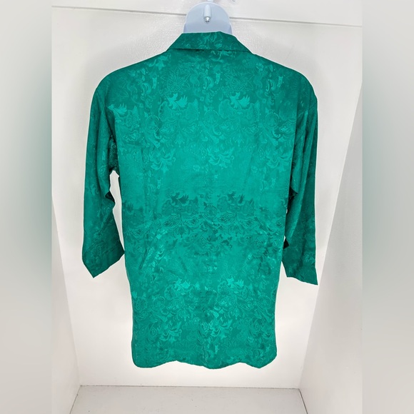 Victorias Secret‎ Gold Label VTG NWT Night Sleep Shirt Size Small Green Floral - Picture 7 of 13